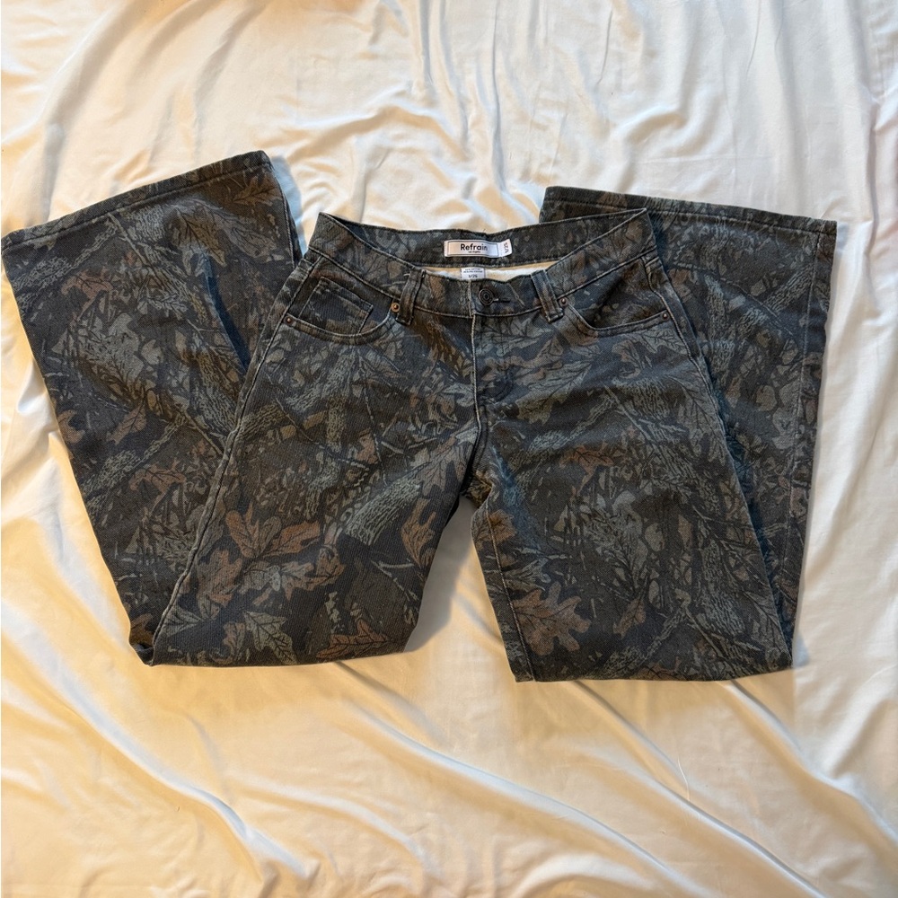 Cano Patterned Wide Leg Jeans
